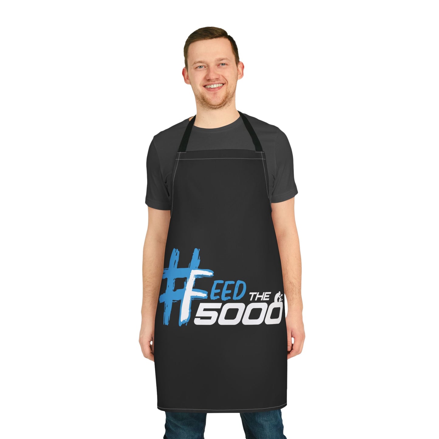 #FeedThe5000 Apron with 5-Color Straps, Stylish Cooking Gift, Chef Apron, BBQ Apron, Kitchen Essential, Unique Cooking Gift