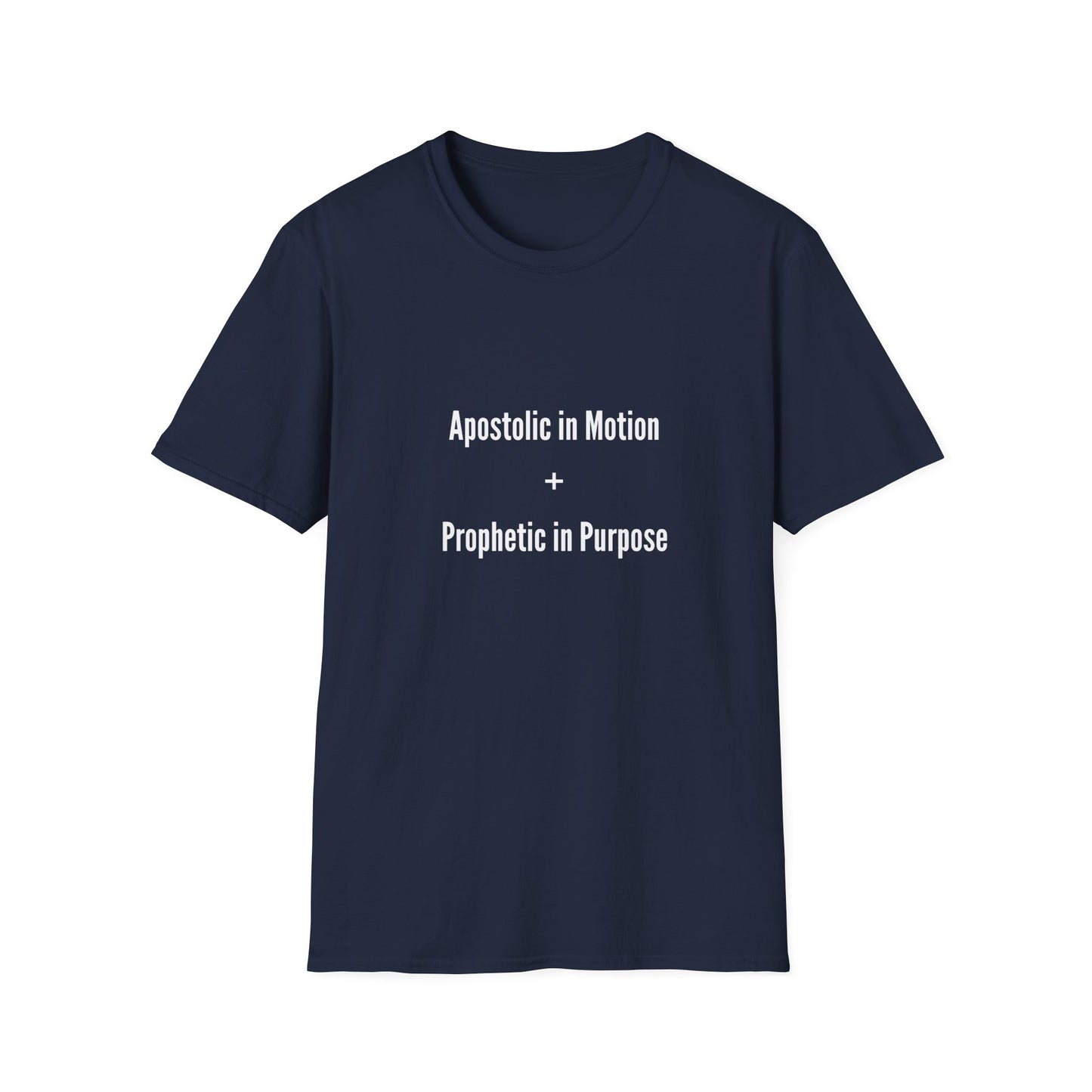 Unisex Inspirational T-Shirt - Apostolic in Motion + Prophetic in Purpose, Faith Apparel, Church Shirts, Spiritual Gifts, Christian Clothing