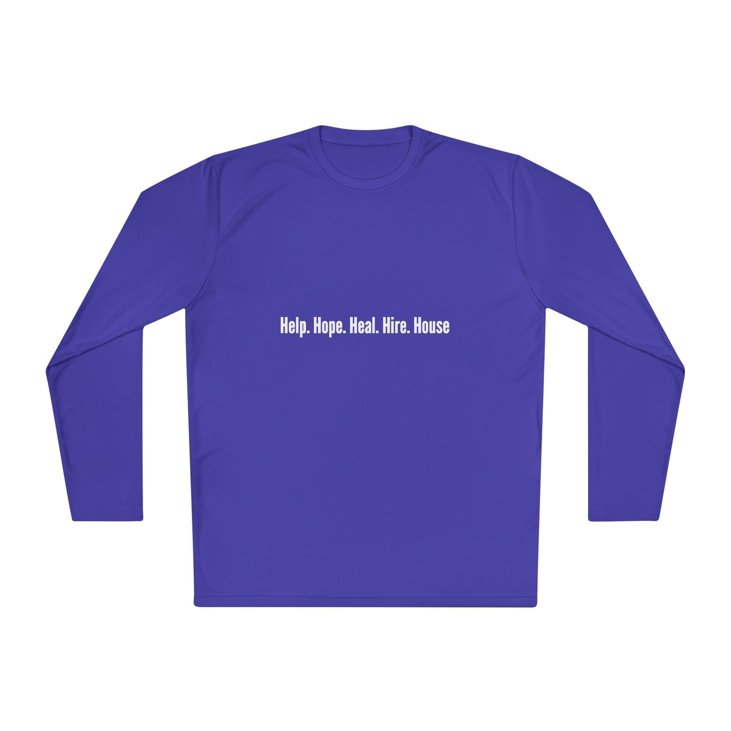 Unisex Lightweight Long Sleeve Tee - Help, Hope, Heal, Wear, Inspirational Gift for Wellness, Casual Wear, Motivational Apparel