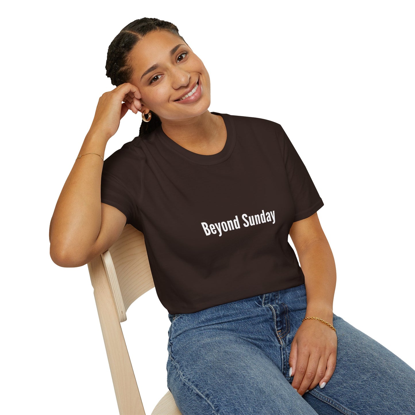 Beyond Sunday Unisex Softstyle T-Shirt, Casual Tee, Faith-Based Apparel, Gift for Christians, Weekend Wear, Inspirational T-Shirt