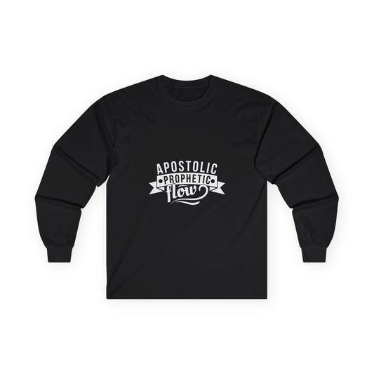 Apostolic Prophetic Flow Long Sleeve Tee, Spiritual Apparel, Gift for Believers, Church Events, Casual Wear, Faith-Inspired Fashion