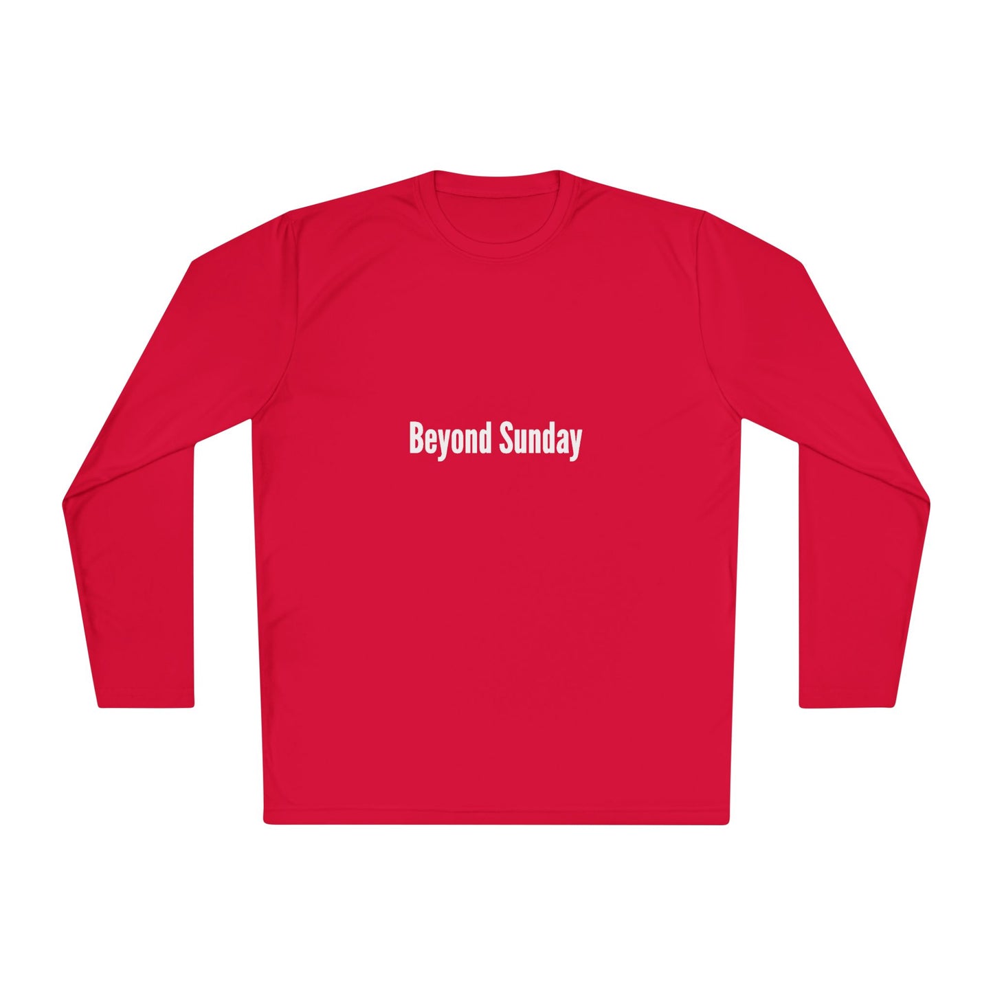 Unisex Long Sleeve Tee - Beyond Sunday, Lightweight Casual Top, Perfect for Fall, Church Gatherings, Everyday Comfort