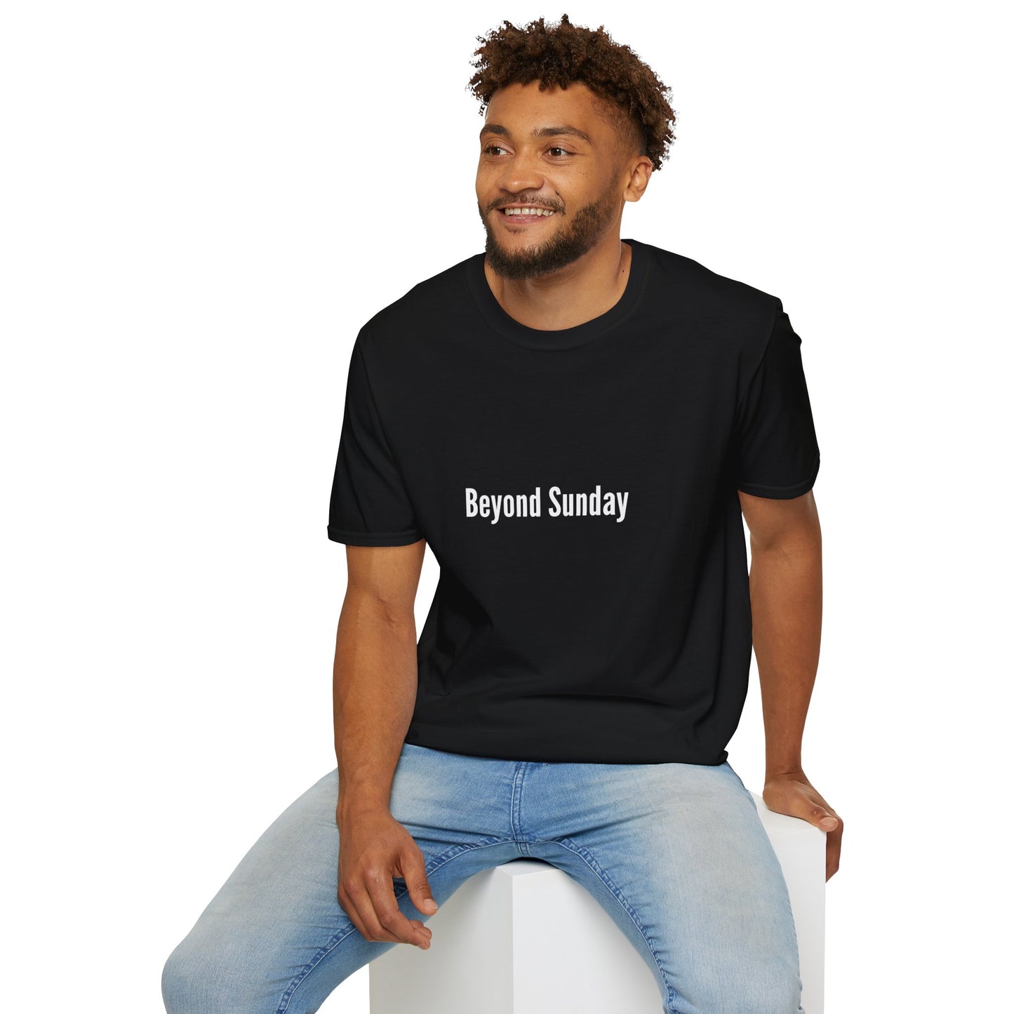 Beyond Sunday Unisex Softstyle T-Shirt, Casual Tee, Faith-Based Apparel, Gift for Christians, Weekend Wear, Inspirational T-Shirt