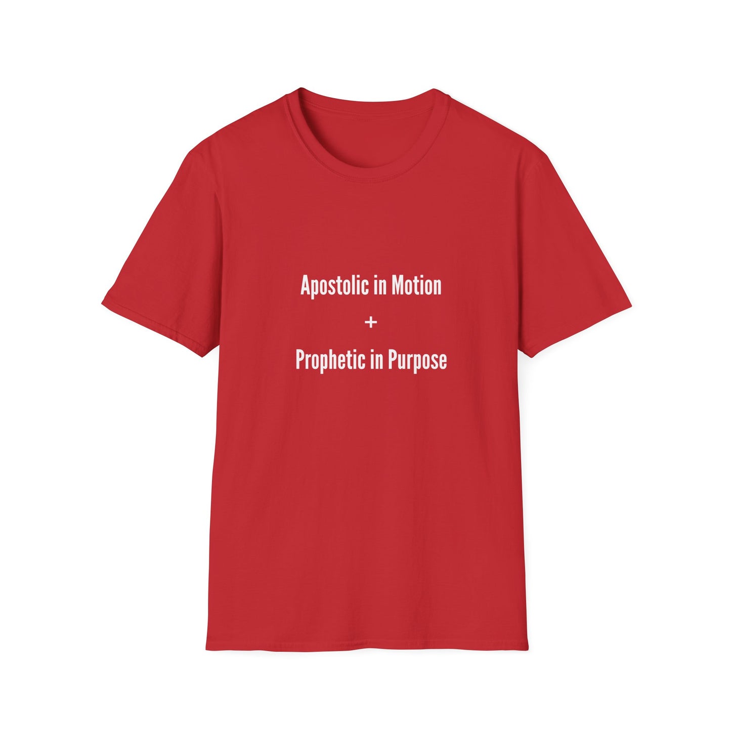 Unisex Inspirational T-Shirt - Apostolic in Motion + Prophetic in Purpose, Faith Apparel, Church Shirts, Spiritual Gifts, Christian Clothing