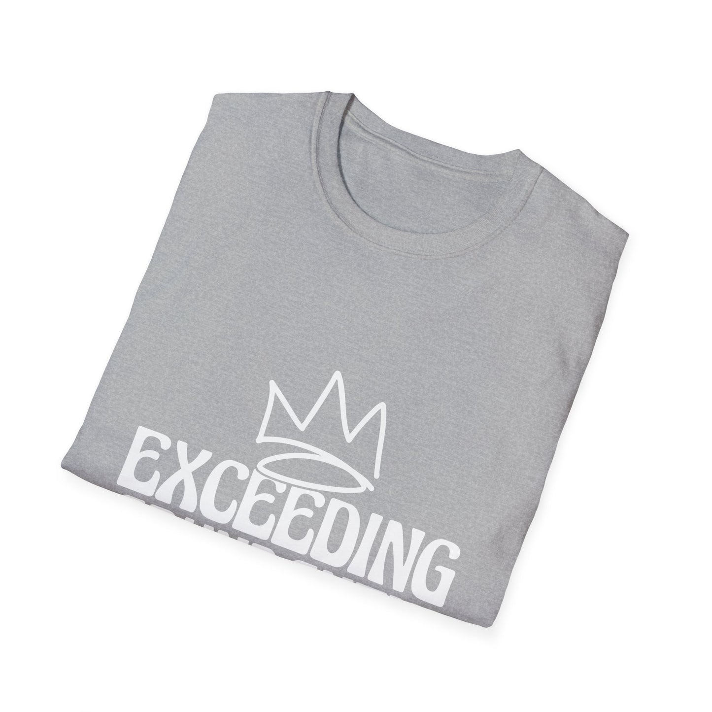 Exceeding Abundantly Unisex T-Shirt, Bold Graphic Tee, Inspirational Shirt, Casual Wear for Everyday, Gift for Him/Her