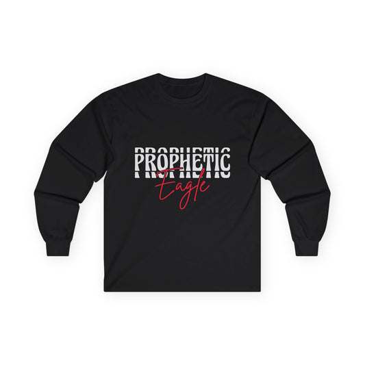 Prophetic Eagle Long Sleeve Tee, Unisex Cotton Shirt for Spiritual Inspiration, Gift for Faith-Based Events, Casual Wear, Everyday Comfort