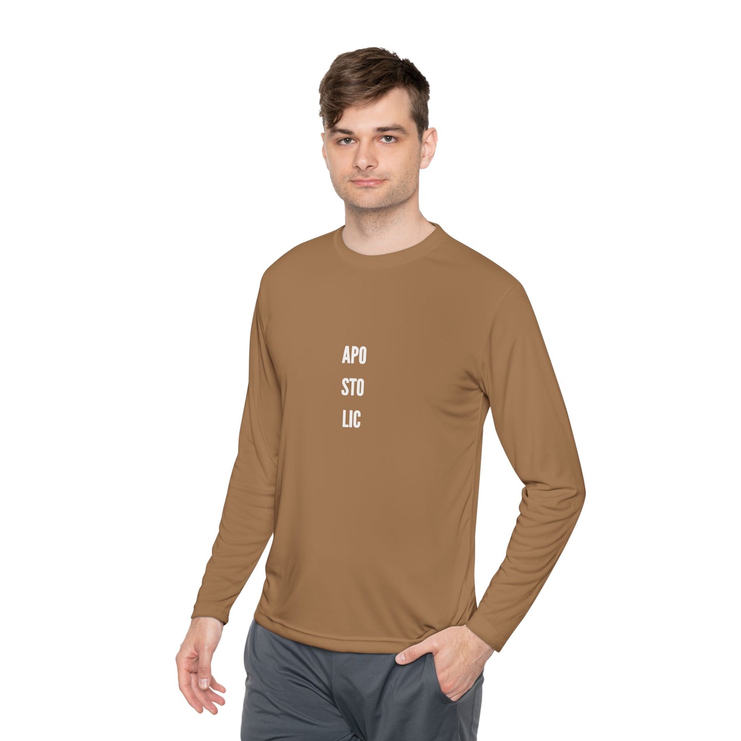 Unisex Lightweight Long Sleeve Tee with Trendy Text, Casual Top, Everyday Wear, Gift for Friends, Perfect for Layering