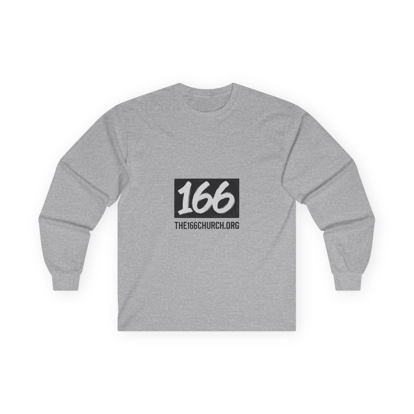 Unisex Long Sleeve Tee with 166 Church Design, Casual Wear, Soft Cotton Top, Everyday Fashion, Spiritual Gift, Church Event Apparel
