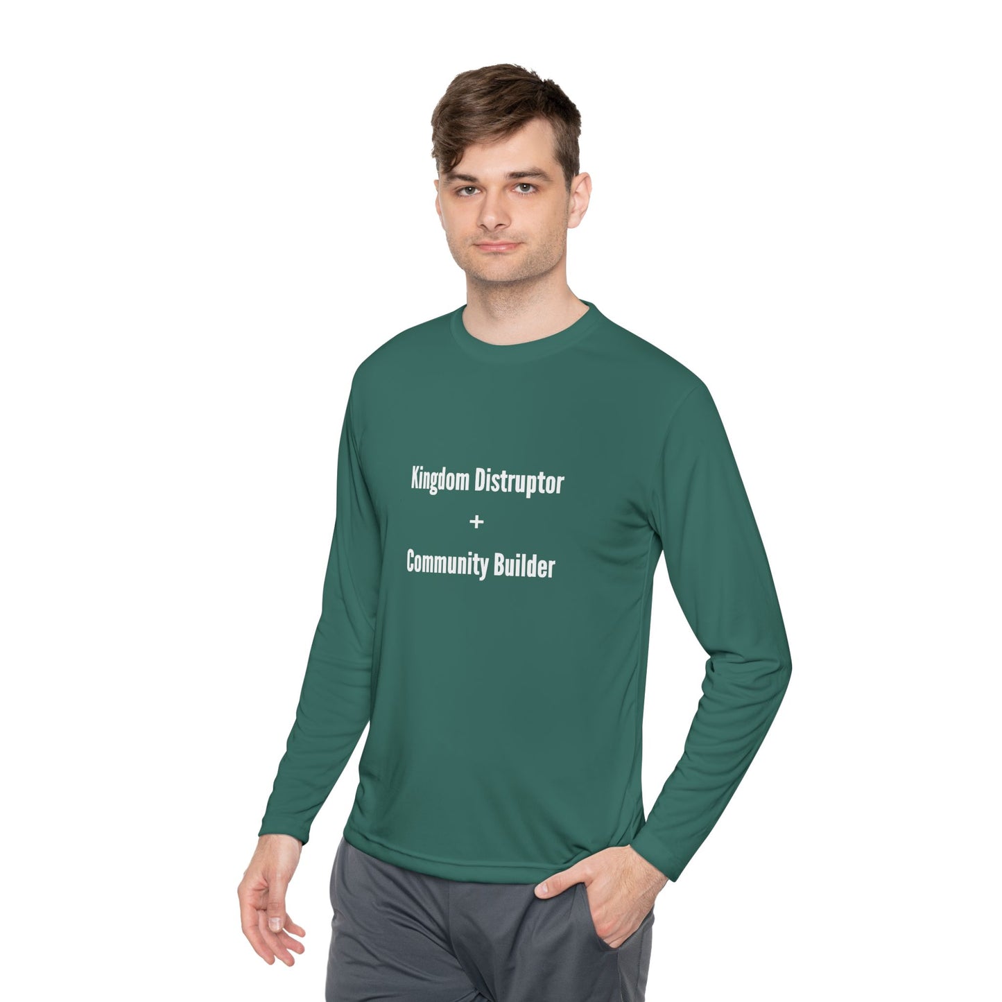 Kingdom Disruptor - Unisex Lightweight Long Sleeve Tee - Perfect for Casual Outings, Gift for Holidays, Outdoor Activities, Everyday Comfort, Layering Essential