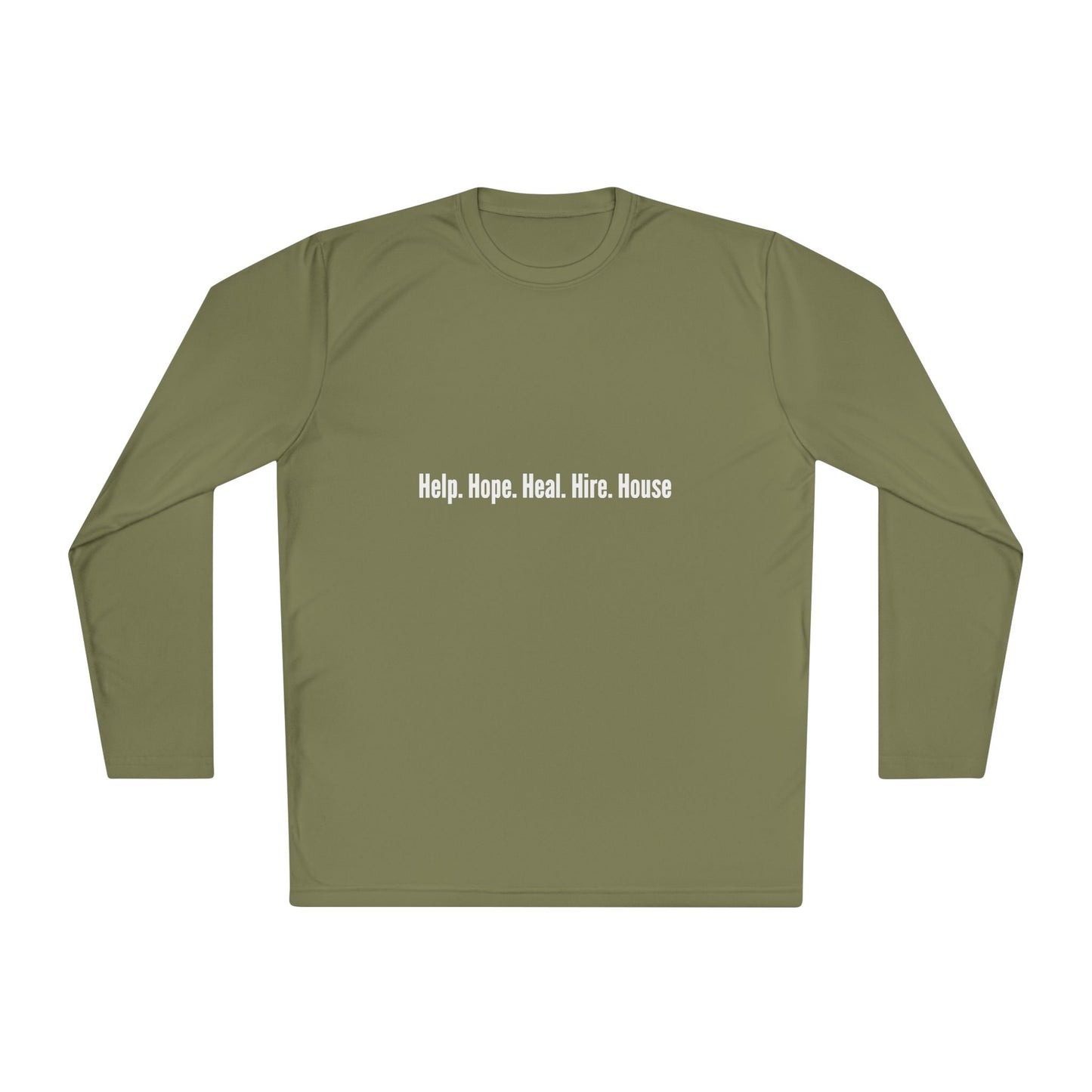 Unisex Lightweight Long Sleeve Tee - Help, Hope, Heal, Wear, Inspirational Gift for Wellness, Casual Wear, Motivational Apparel