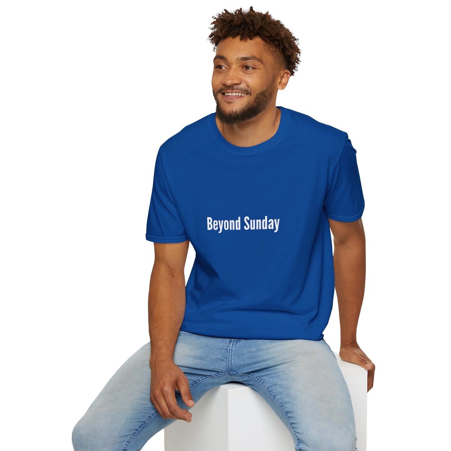 Beyond Sunday Unisex Softstyle T-Shirt, Casual Tee, Faith-Based Apparel, Gift for Christians, Weekend Wear, Inspirational T-Shirt