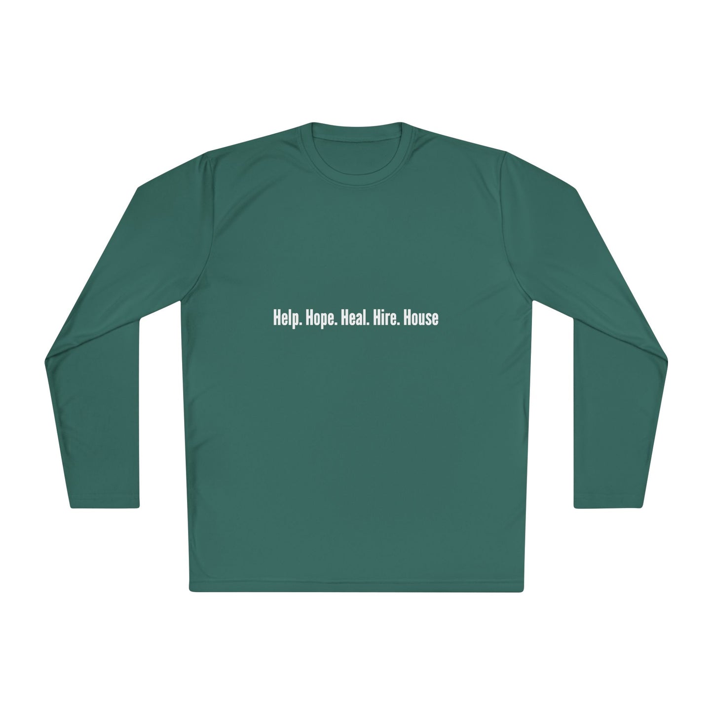 Unisex Lightweight Long Sleeve Tee - Help, Hope, Heal, Wear, Inspirational Gift for Wellness, Casual Wear, Motivational Apparel