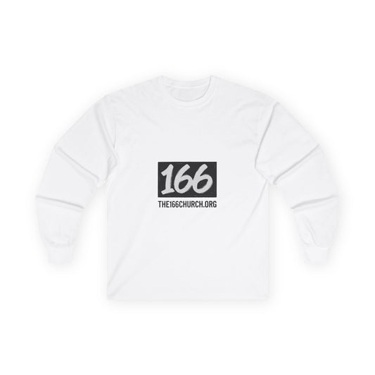 Unisex Long Sleeve Tee with 166 Church Design, Casual Wear, Soft Cotton Top, Everyday Fashion, Spiritual Gift, Church Event Apparel