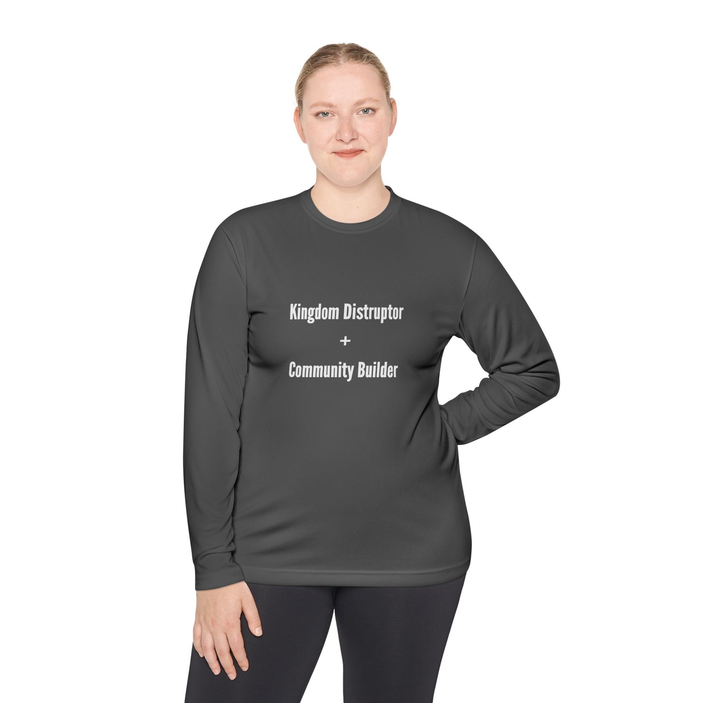 Kingdom Disruptor - Unisex Lightweight Long Sleeve Tee - Perfect for Casual Outings, Gift for Holidays, Outdoor Activities, Everyday Comfort, Layering Essential