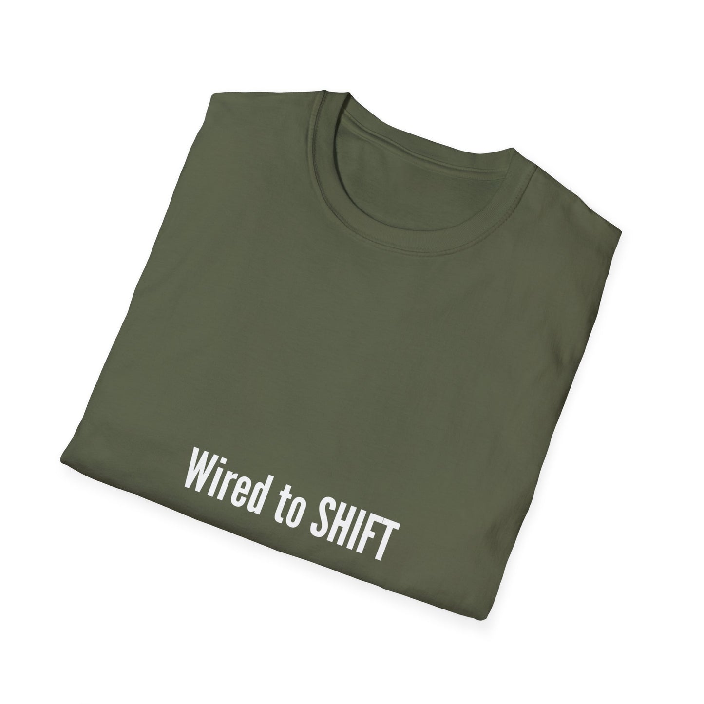 Wired to Shift - Comfortable Unisex Softstyle T-Shirt for Everyday Wear, Casual Tee, Gift for Him/Her, Summer Style, Graphic Tee, Cozy Apparel