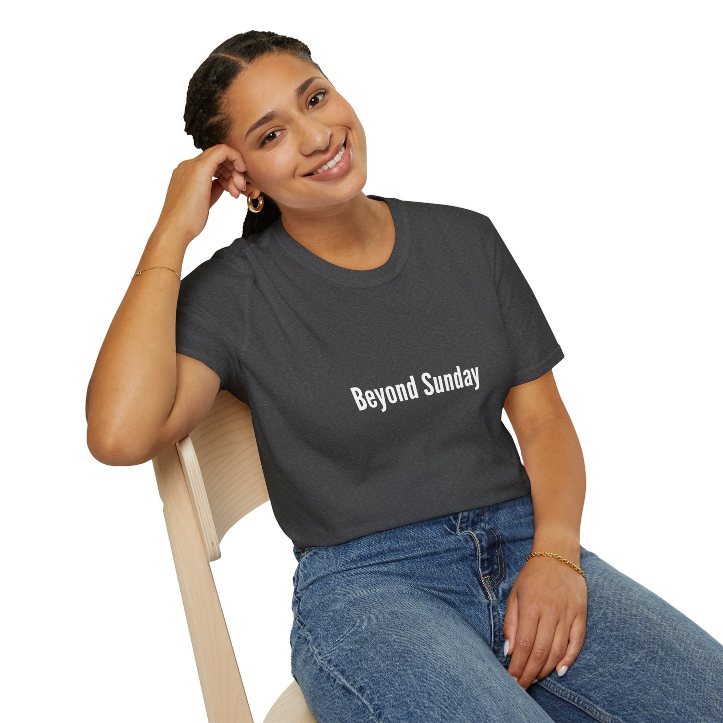 Beyond Sunday Unisex Softstyle T-Shirt, Casual Tee, Faith-Based Apparel, Gift for Christians, Weekend Wear, Inspirational T-Shirt