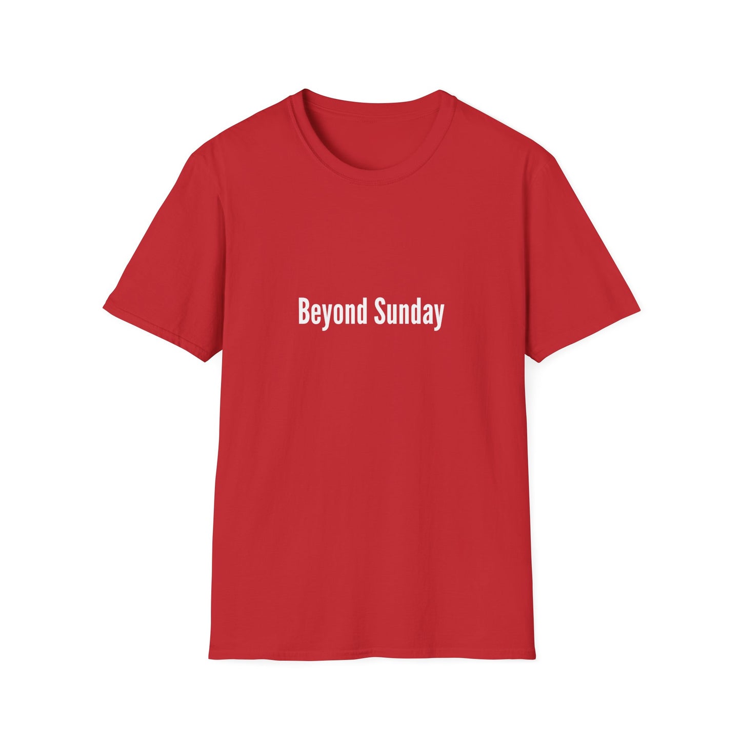 Beyond Sunday Unisex Softstyle T-Shirt, Casual Tee, Faith-Based Apparel, Gift for Christians, Weekend Wear, Inspirational T-Shirt