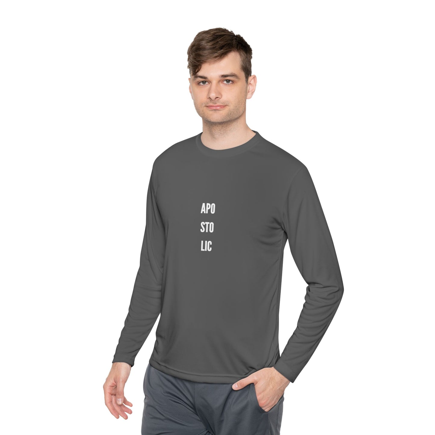Unisex Lightweight Long Sleeve Tee with Trendy Text, Casual Top, Everyday Wear, Gift for Friends, Perfect for Layering