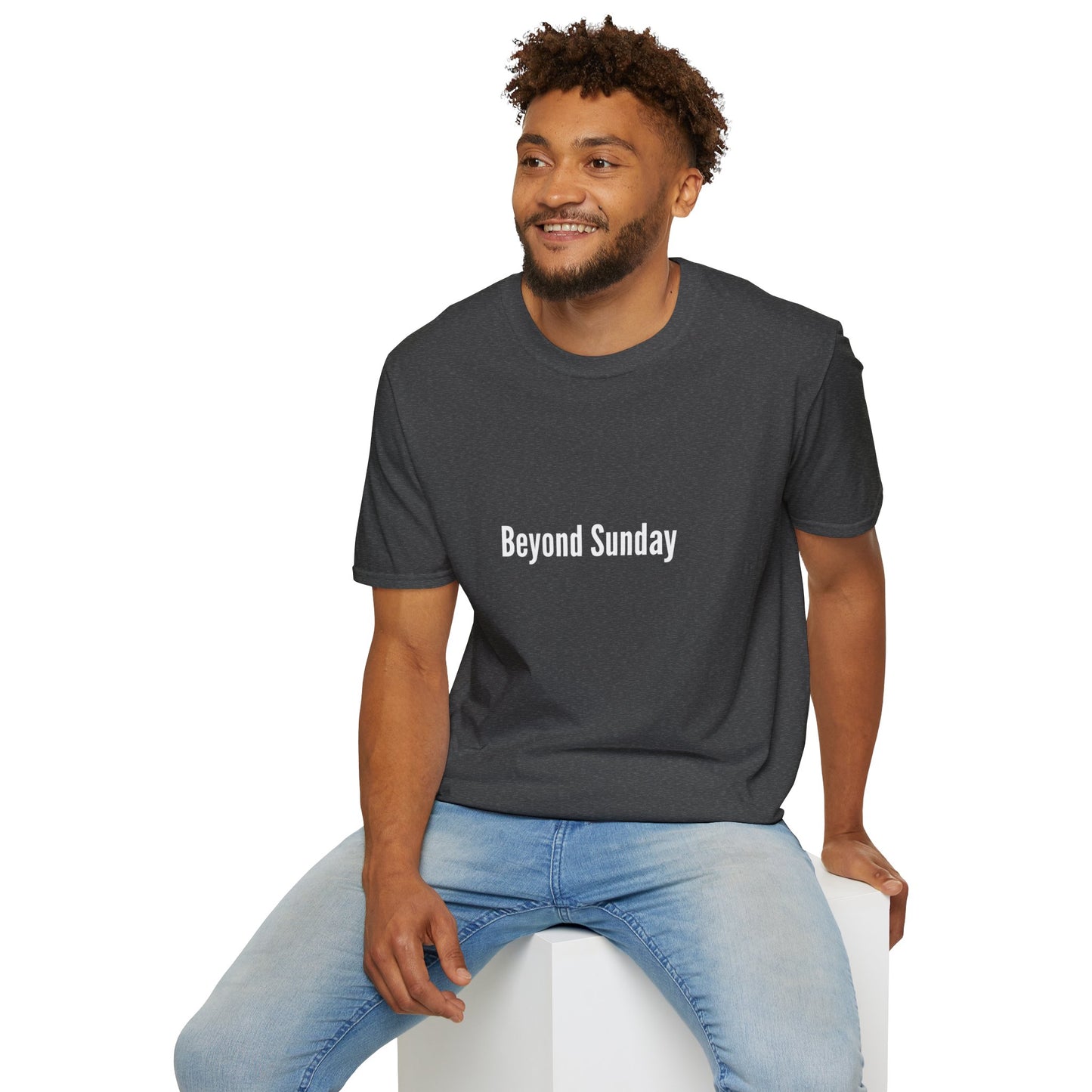 Beyond Sunday Unisex Softstyle T-Shirt, Casual Tee, Faith-Based Apparel, Gift for Christians, Weekend Wear, Inspirational T-Shirt