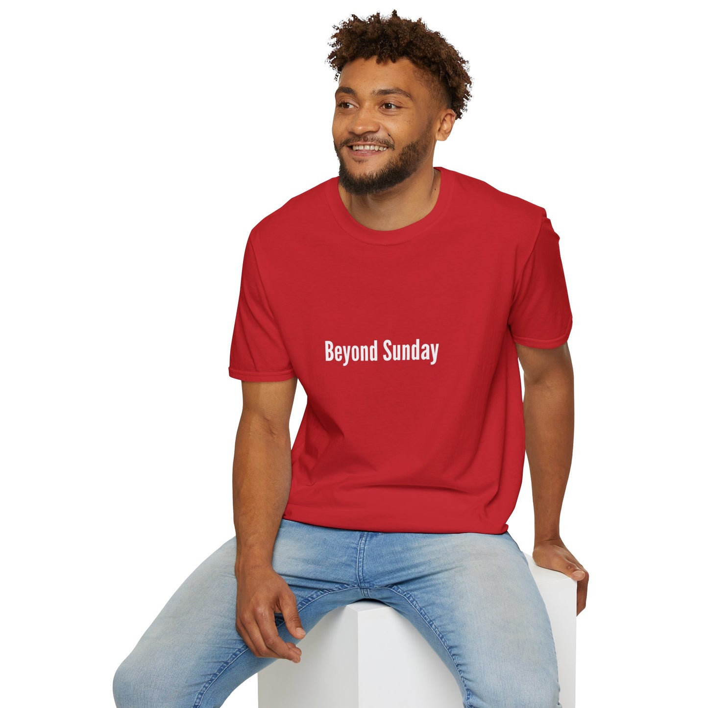 Beyond Sunday Unisex Softstyle T-Shirt, Casual Tee, Faith-Based Apparel, Gift for Christians, Weekend Wear, Inspirational T-Shirt