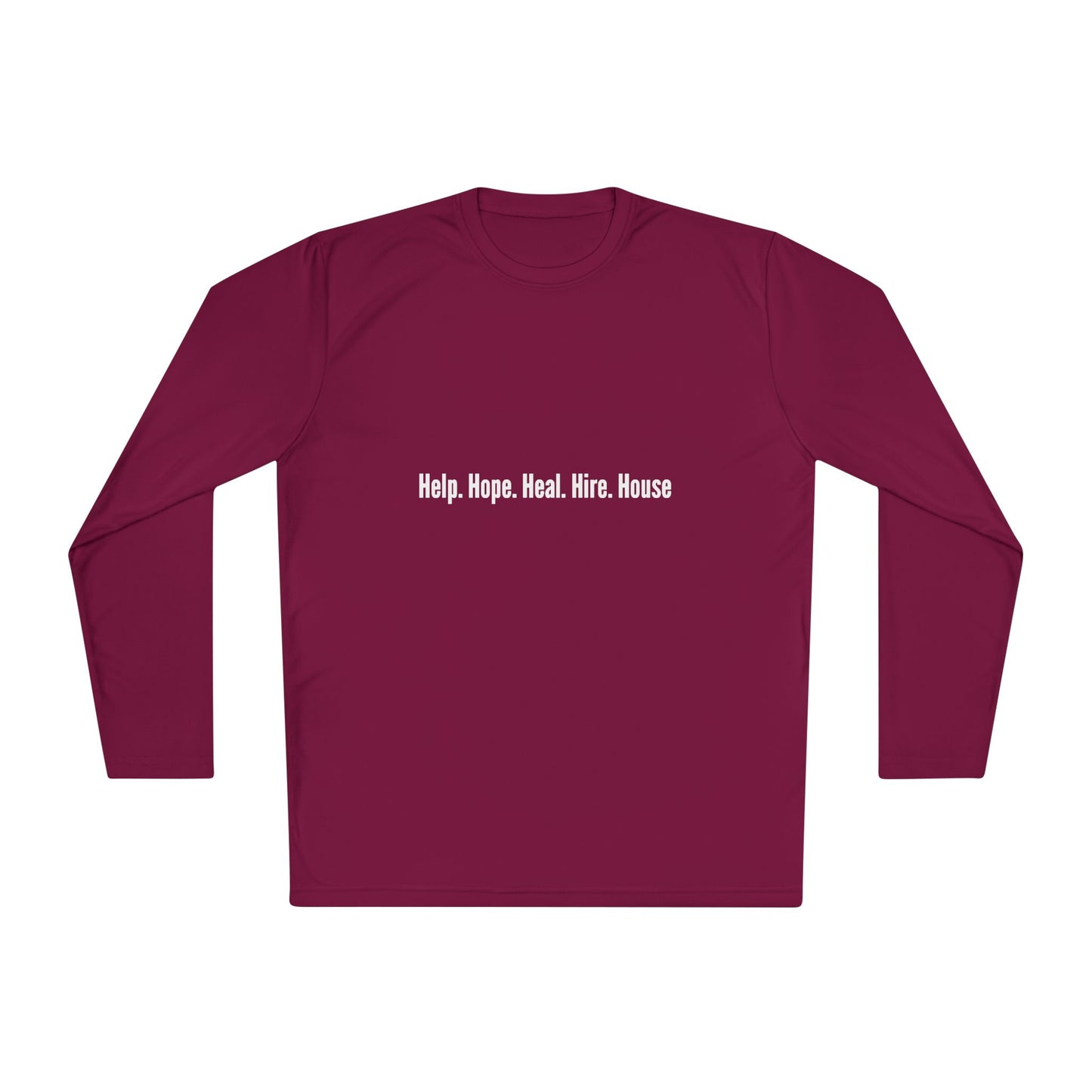 Unisex Lightweight Long Sleeve Tee - Help, Hope, Heal, Wear, Inspirational Gift for Wellness, Casual Wear, Motivational Apparel