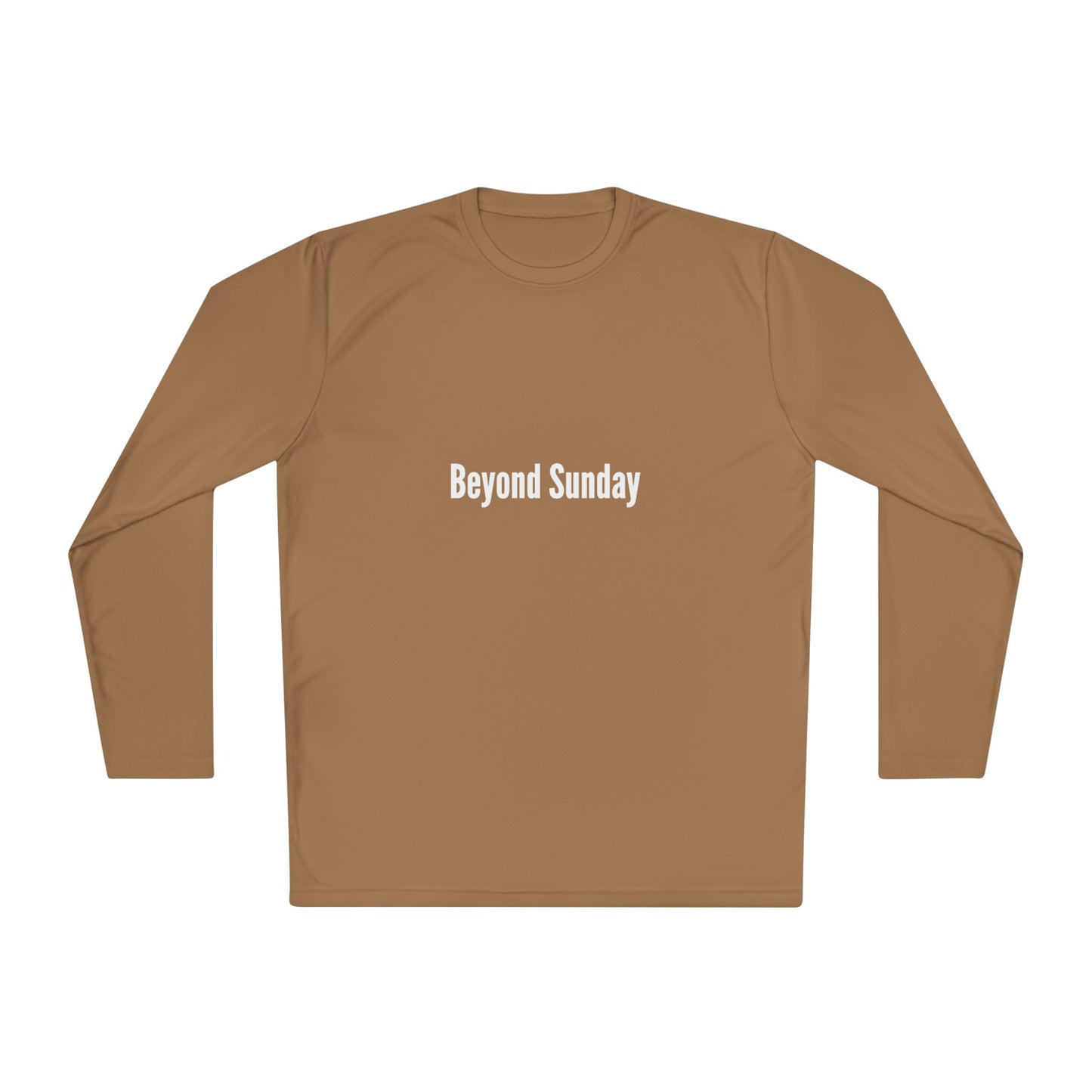 Unisex Long Sleeve Tee - Beyond Sunday, Lightweight Casual Top, Perfect for Fall, Church Gatherings, Everyday Comfort