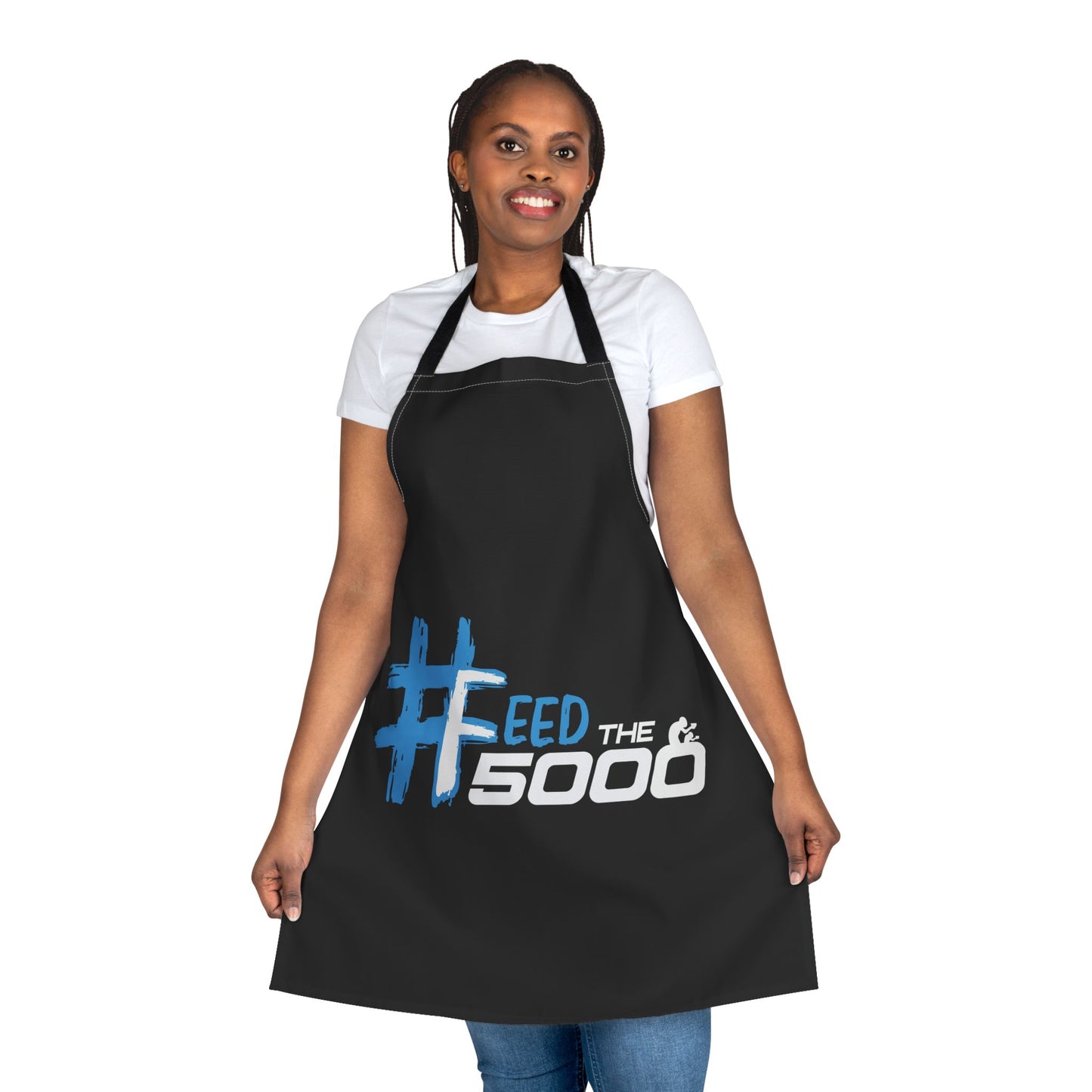 #FeedThe5000 Apron with 5-Color Straps, Stylish Cooking Gift, Chef Apron, BBQ Apron, Kitchen Essential, Unique Cooking Gift