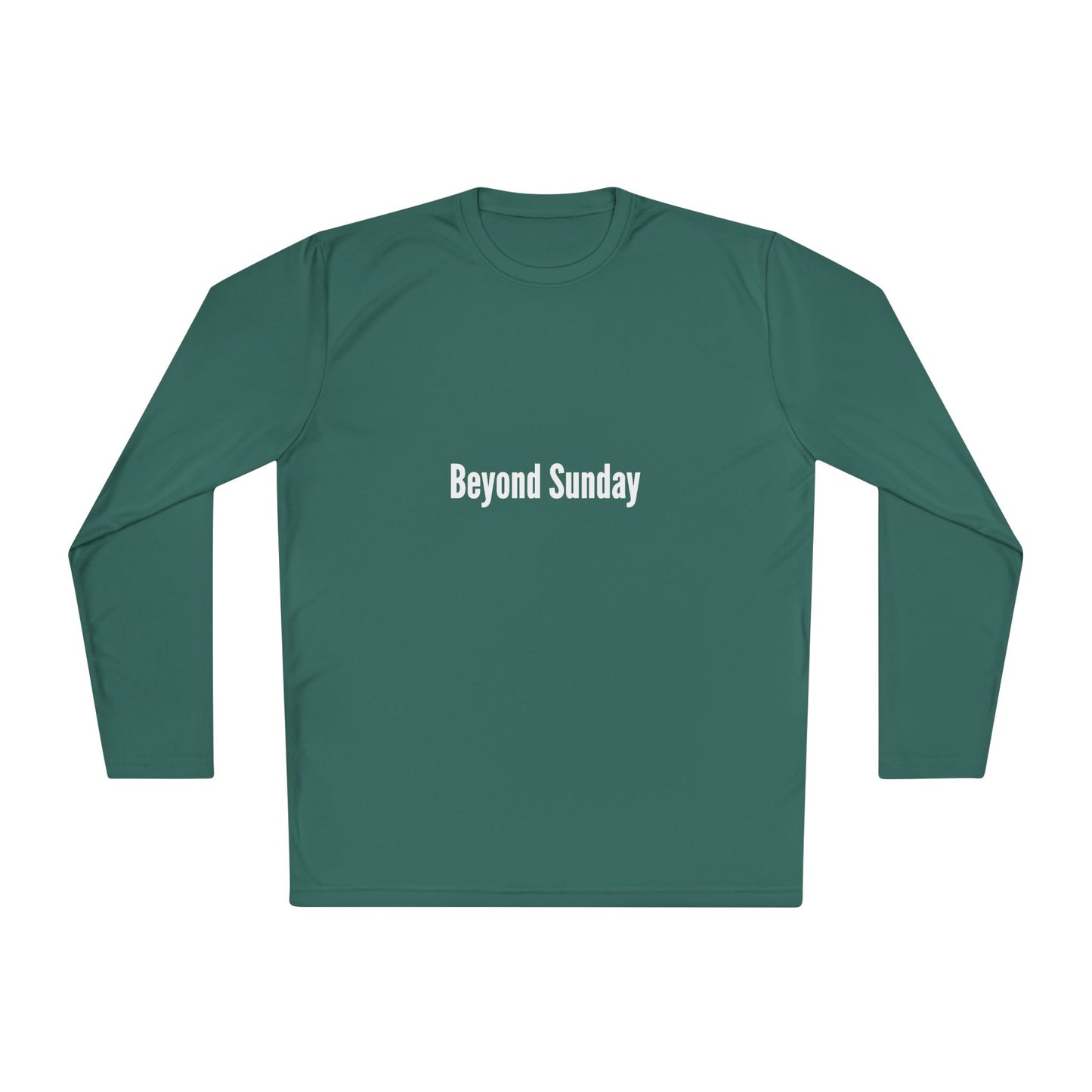 Unisex Long Sleeve Tee - Beyond Sunday, Lightweight Casual Top, Perfect for Fall, Church Gatherings, Everyday Comfort
