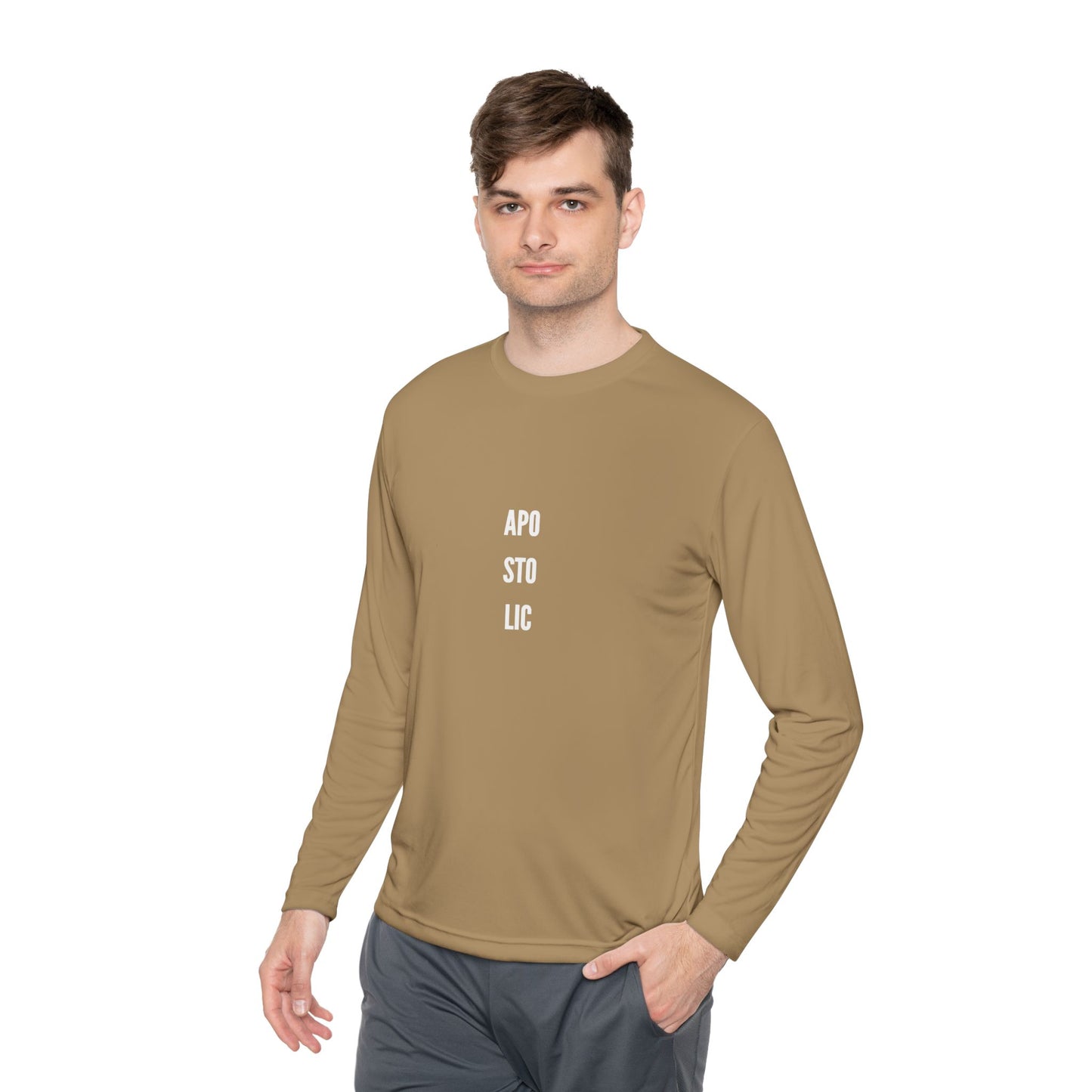 Unisex Lightweight Long Sleeve Tee with Trendy Text, Casual Top, Everyday Wear, Gift for Friends, Perfect for Layering