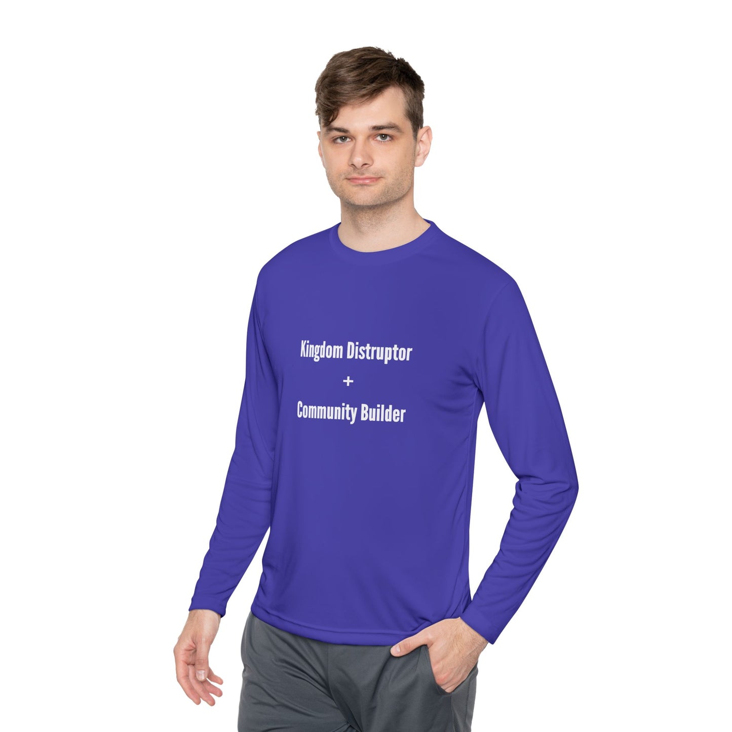 Kingdom Disruptor - Unisex Lightweight Long Sleeve Tee - Perfect for Casual Outings, Gift for Holidays, Outdoor Activities, Everyday Comfort, Layering Essential