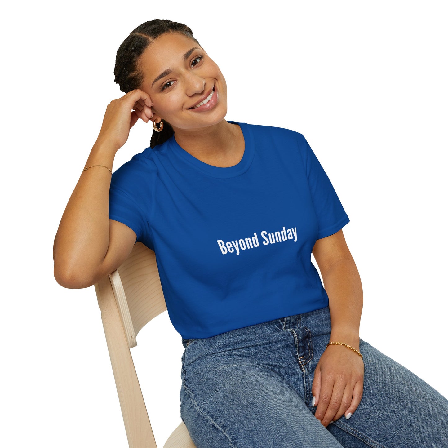 Beyond Sunday Unisex Softstyle T-Shirt, Casual Tee, Faith-Based Apparel, Gift for Christians, Weekend Wear, Inspirational T-Shirt
