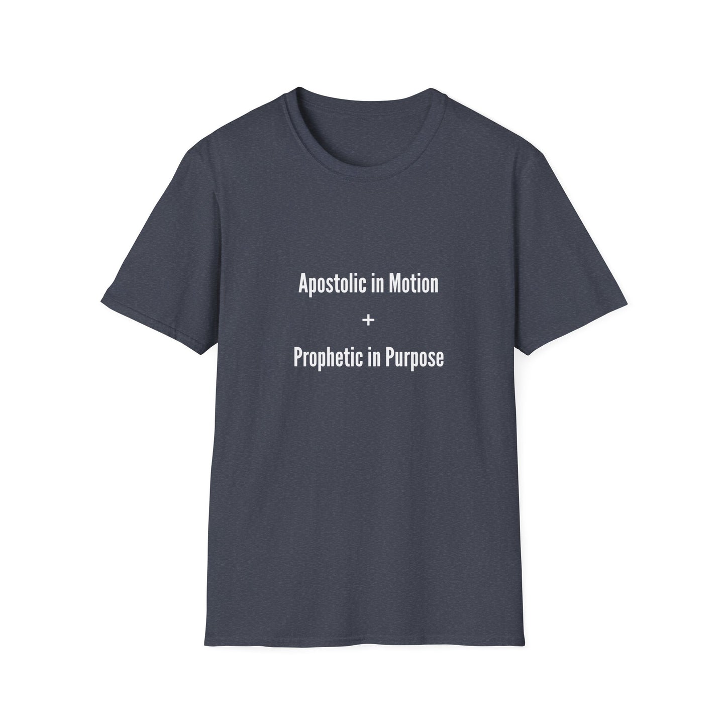 Unisex Inspirational T-Shirt - Apostolic in Motion + Prophetic in Purpose, Faith Apparel, Church Shirts, Spiritual Gifts, Christian Clothing