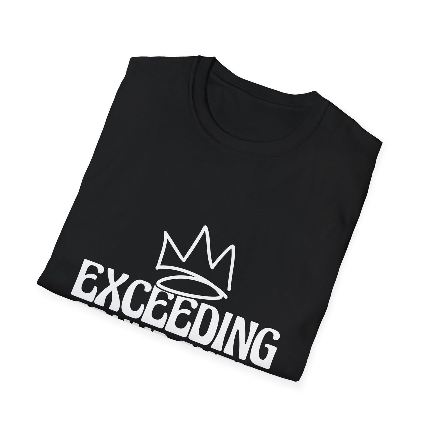 Exceeding Abundantly Unisex T-Shirt, Bold Graphic Tee, Inspirational Shirt, Casual Wear for Everyday, Gift for Him/Her