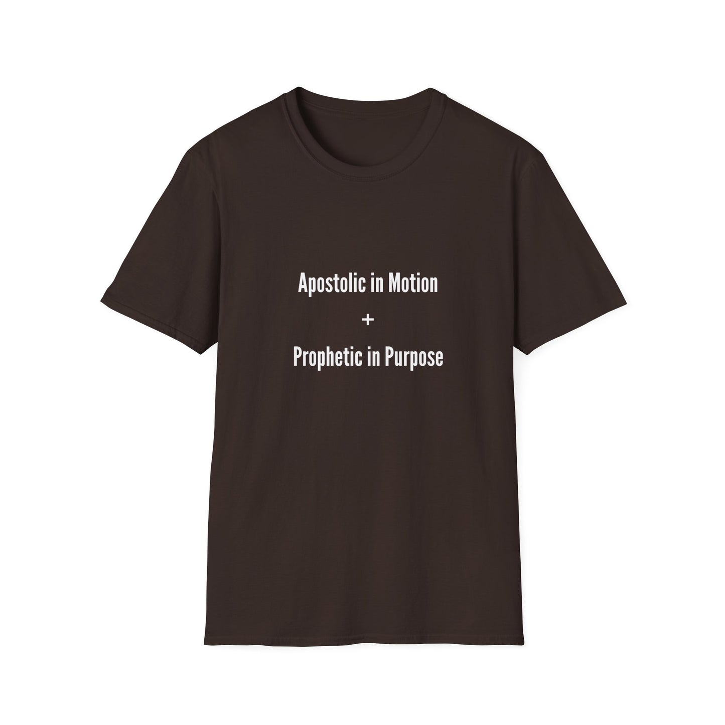 Unisex Inspirational T-Shirt - Apostolic in Motion + Prophetic in Purpose, Faith Apparel, Church Shirts, Spiritual Gifts, Christian Clothing