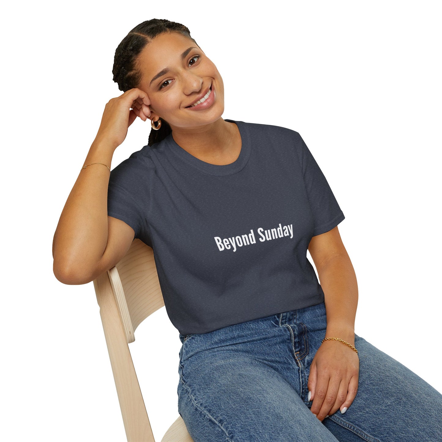 Beyond Sunday Unisex Softstyle T-Shirt, Casual Tee, Faith-Based Apparel, Gift for Christians, Weekend Wear, Inspirational T-Shirt