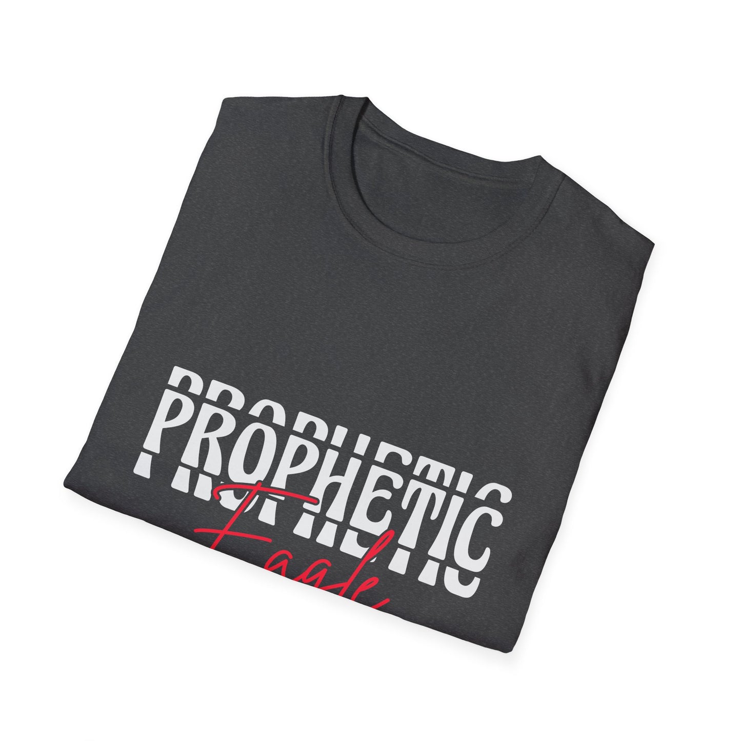 Prophetic Eagle Unisex Softstyle T-Shirt, Inspirational Tee, Spiritual Apparel, Gift for Faith-Based Celebrations, Cozy Casual Wear