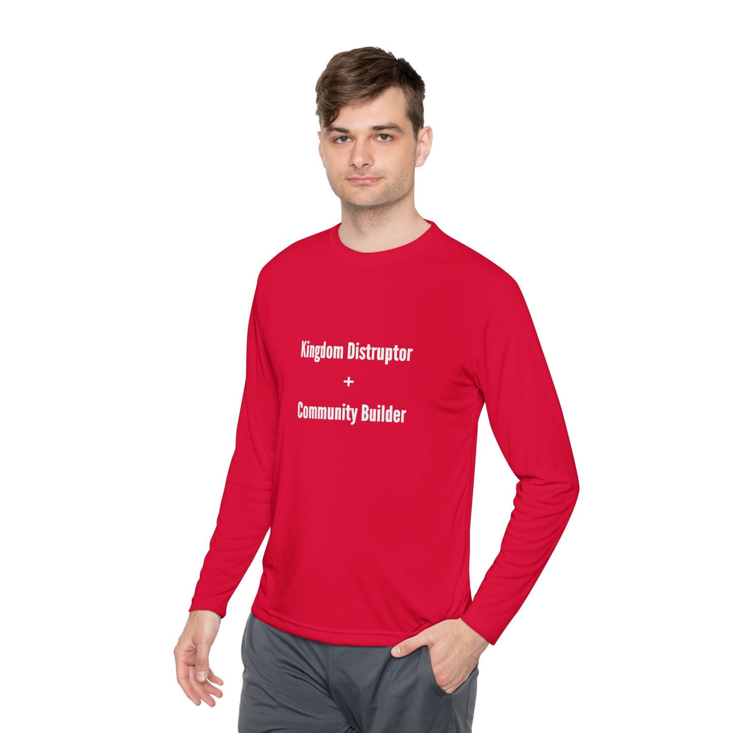 Kingdom Disruptor - Unisex Lightweight Long Sleeve Tee - Perfect for Casual Outings, Gift for Holidays, Outdoor Activities, Everyday Comfort, Layering Essential