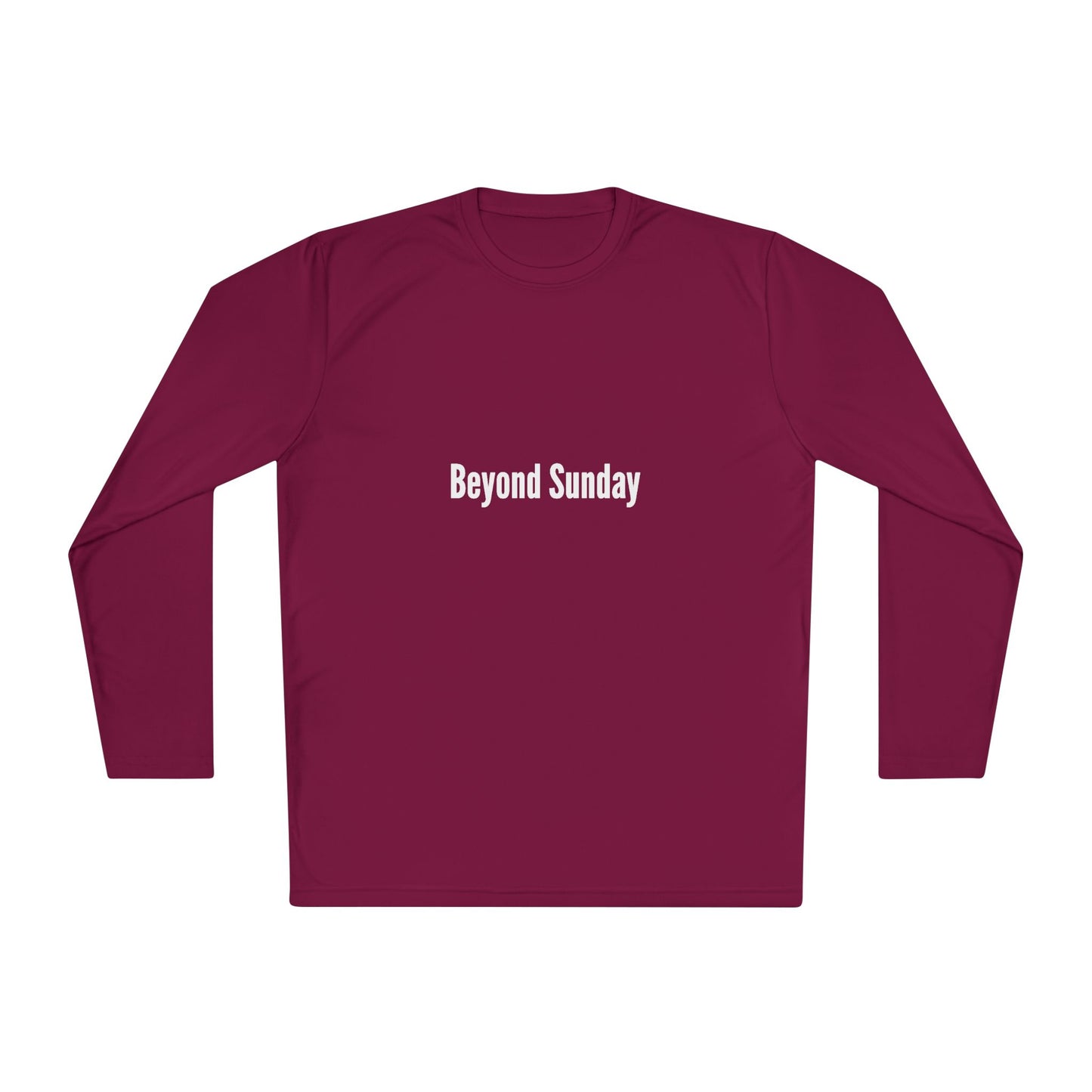 Unisex Long Sleeve Tee - Beyond Sunday, Lightweight Casual Top, Perfect for Fall, Church Gatherings, Everyday Comfort
