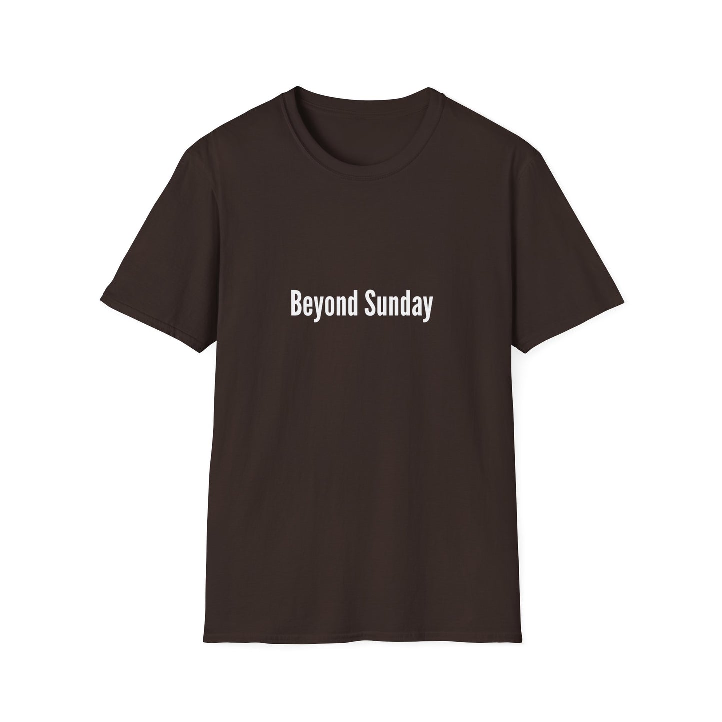 Beyond Sunday Unisex Softstyle T-Shirt, Casual Tee, Faith-Based Apparel, Gift for Christians, Weekend Wear, Inspirational T-Shirt