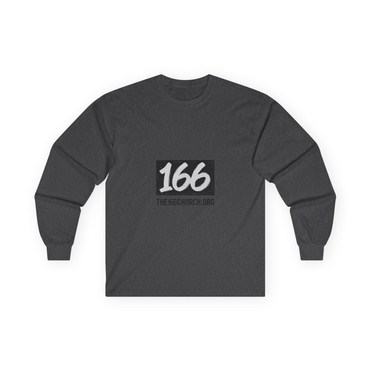 Unisex Long Sleeve Tee with 166 Church Design, Casual Wear, Soft Cotton Top, Everyday Fashion, Spiritual Gift, Church Event Apparel