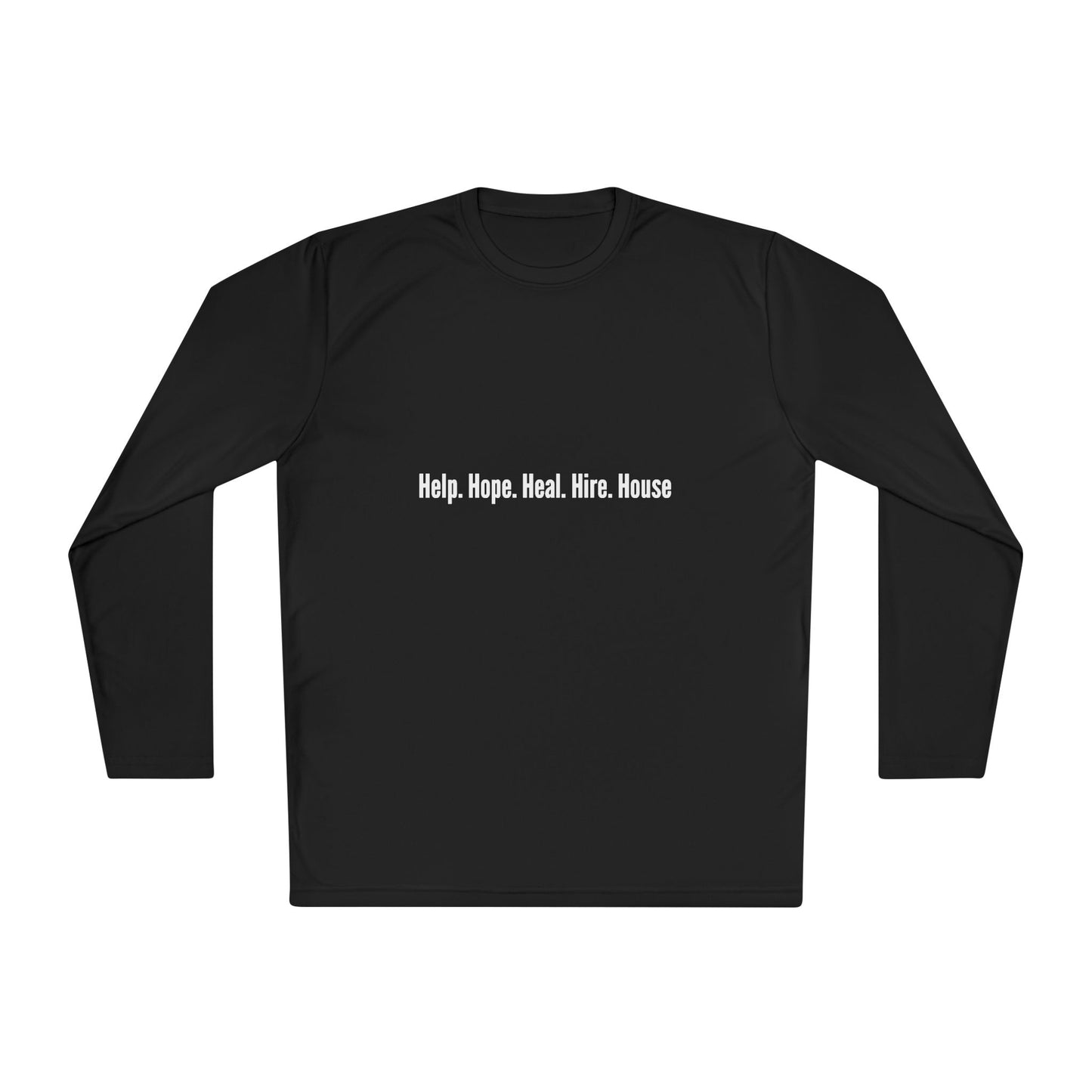 Unisex Lightweight Long Sleeve Tee - Help, Hope, Heal, Wear, Inspirational Gift for Wellness, Casual Wear, Motivational Apparel