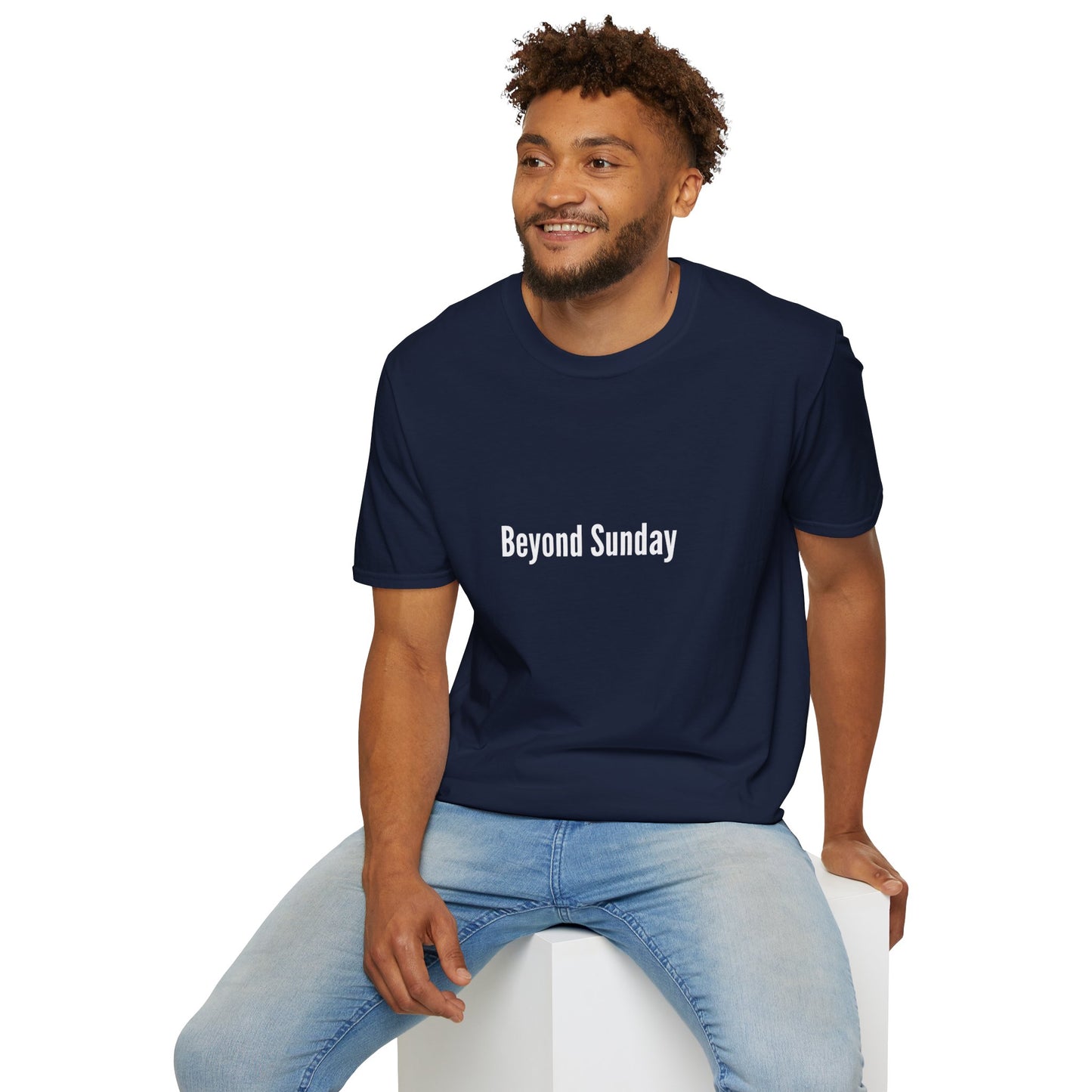 Beyond Sunday Unisex Softstyle T-Shirt, Casual Tee, Faith-Based Apparel, Gift for Christians, Weekend Wear, Inspirational T-Shirt