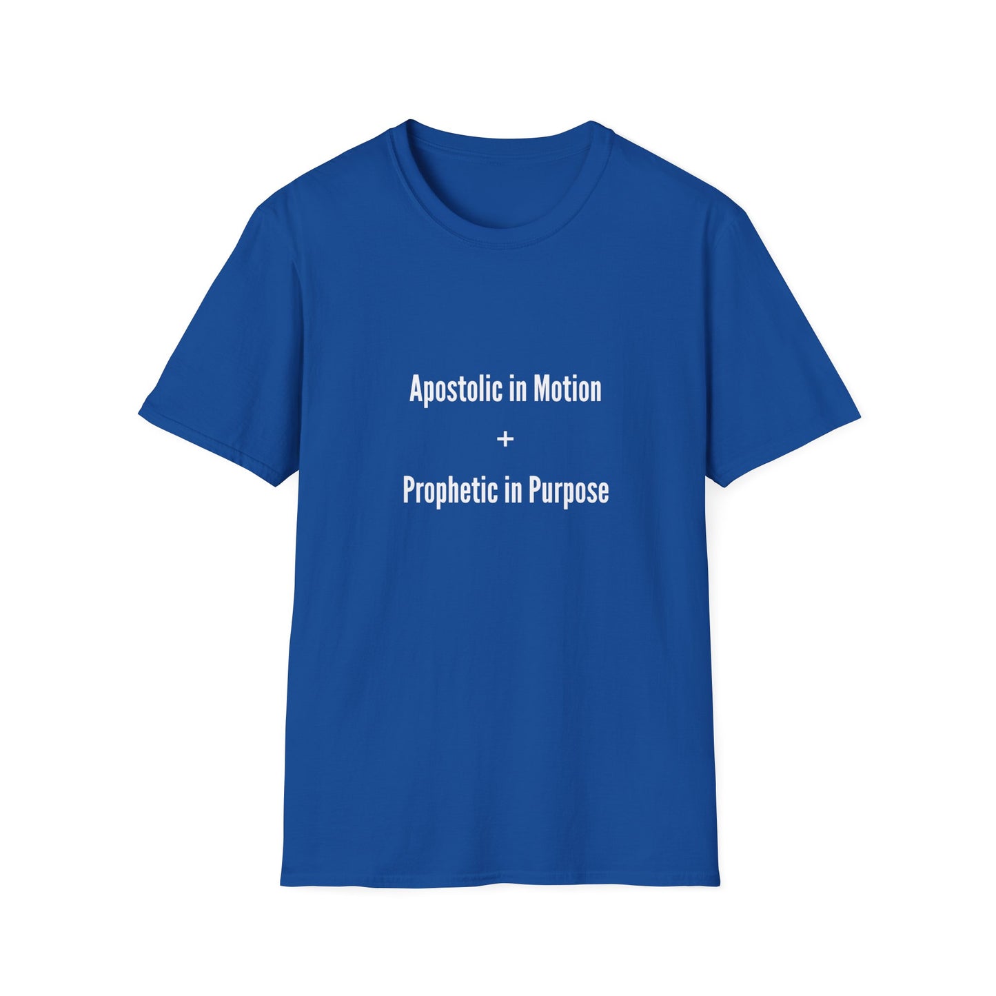 Unisex Inspirational T-Shirt - Apostolic in Motion + Prophetic in Purpose, Faith Apparel, Church Shirts, Spiritual Gifts, Christian Clothing