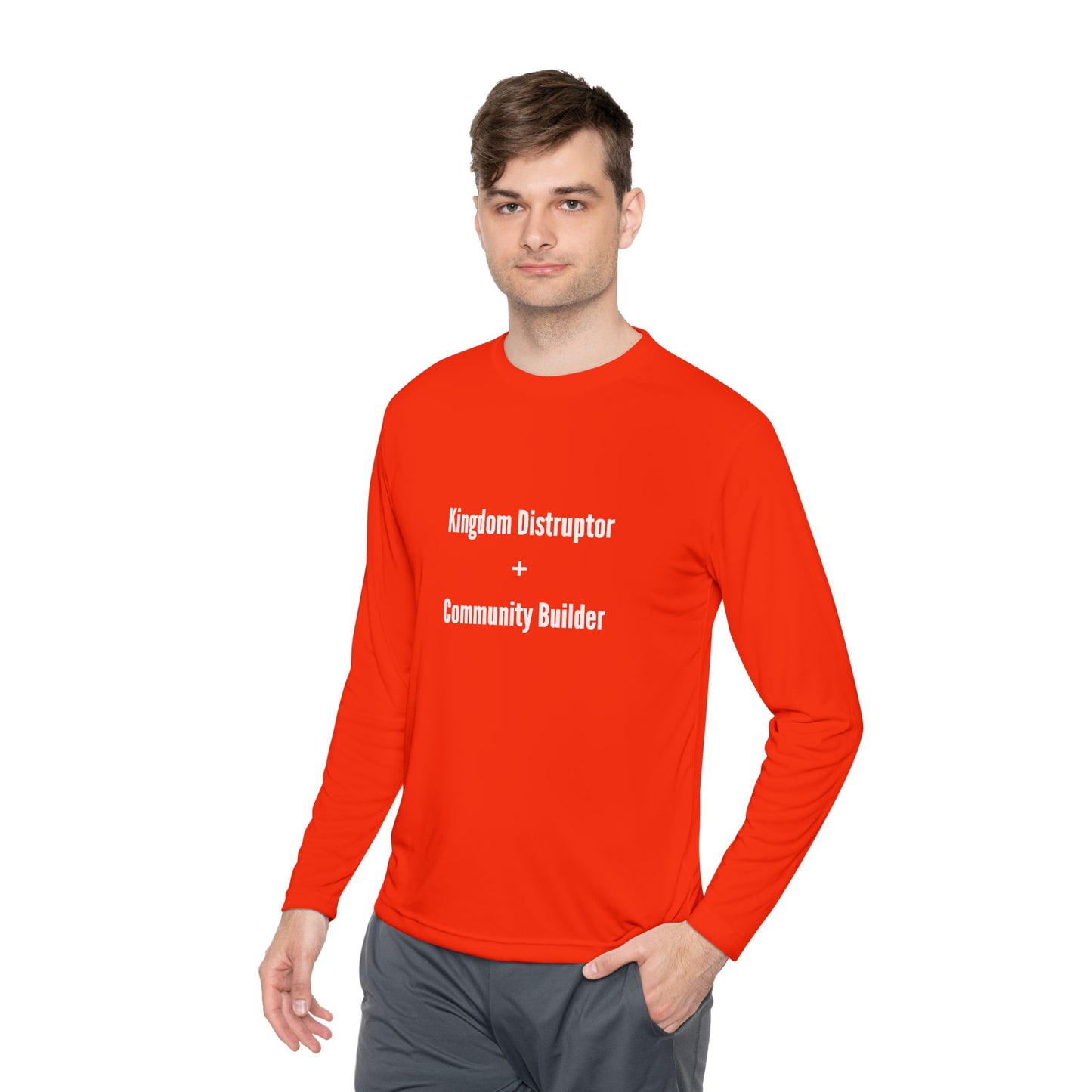 Kingdom Disruptor - Unisex Lightweight Long Sleeve Tee - Perfect for Casual Outings, Gift for Holidays, Outdoor Activities, Everyday Comfort, Layering Essential