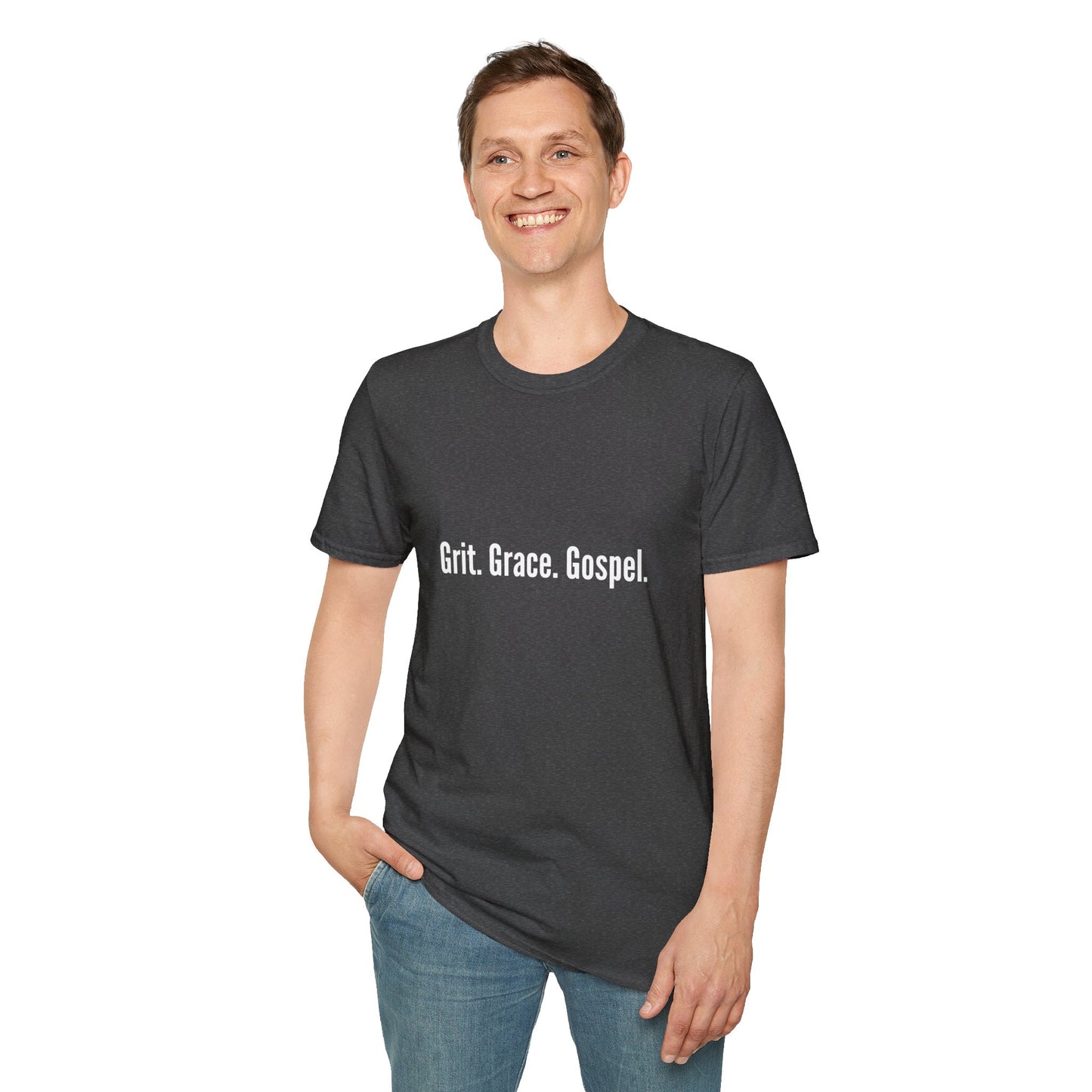 Grit. Grace. Gospel. Unisex Softstyle T-Shirt - Inspirational Tee for Everyday Wear, Faith-Based Gift, Casual Style, Comfortable Top, [...]