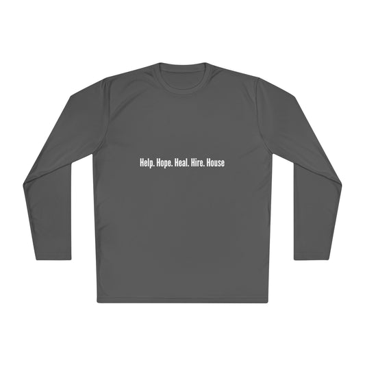 Unisex Lightweight Long Sleeve Tee - Help, Hope, Heal, Wear, Inspirational Gift for Wellness, Casual Wear, Motivational Apparel