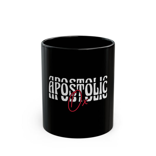 Apostolic Black Mug - 11oz & 15oz, Inspirational Coffee Mug, Gift for Religious Friends, Unique Home Decor, Faith-Based Drinkware