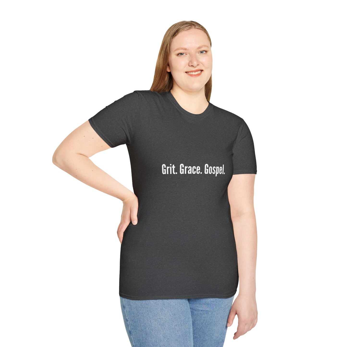 Grit. Grace. Gospel. Unisex Softstyle T-Shirt - Inspirational Tee for Everyday Wear, Faith-Based Gift, Casual Style, Comfortable Top, [...]