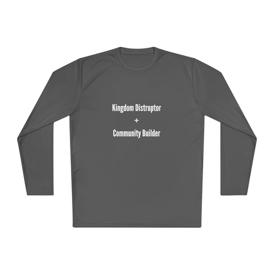 Kingdom Disruptor - Unisex Lightweight Long Sleeve Tee - Perfect for Casual Outings, Gift for Holidays, Outdoor Activities, Everyday Comfort, Layering Essential